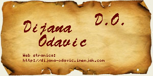 Dijana Odavić vizit kartica